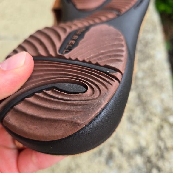 Merrell Tetra Thong Antique Orange Sandal Womens 8 Slip On Thong Casual Leather - Picture 7 of 9